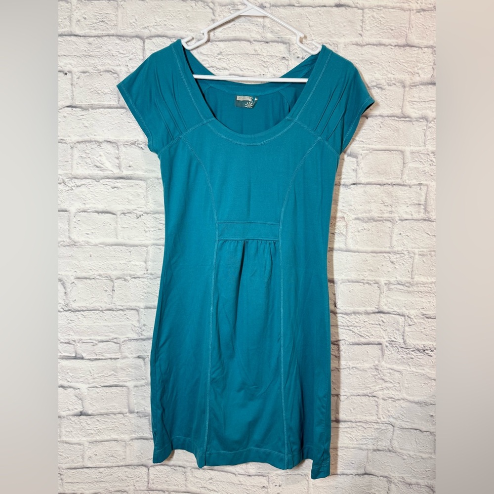 Athleta Women’s Teal Scoop Neck Cap Sleeve Dress, Large